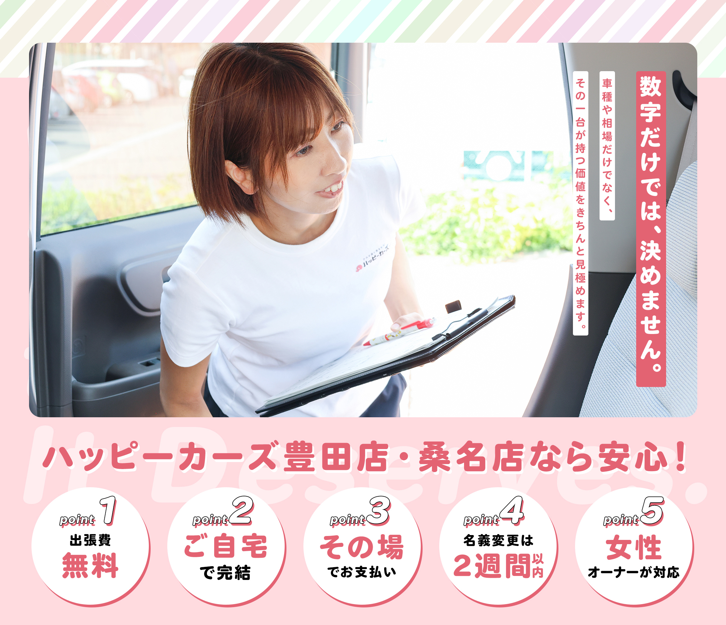 数字だけでは、決めません。